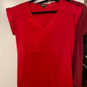 Express Gramercy Top, Red, Size Small